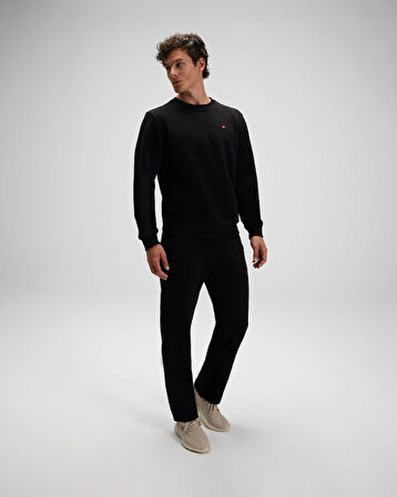 Ellesse EM579-BK Erkek Sıfır Yaka Siyah Sweat