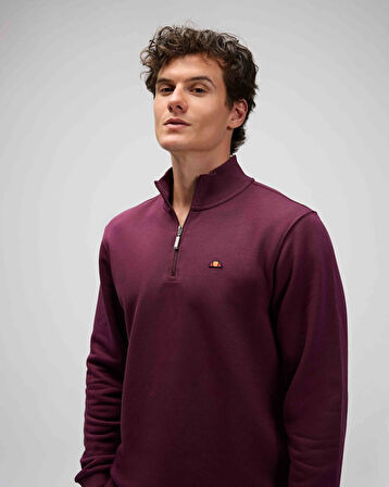 Ellesse EM580-BRD Erkek Yarım Fermuarlı Bordo Sweat
