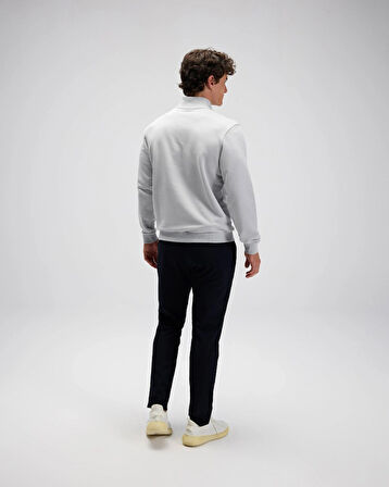 Ellesse EM580-GI Erkek Yarım Fermuarlı Gri Sweat