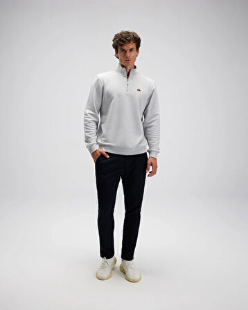 Ellesse EM580-GI Erkek Yarım Fermuarlı Gri Sweat