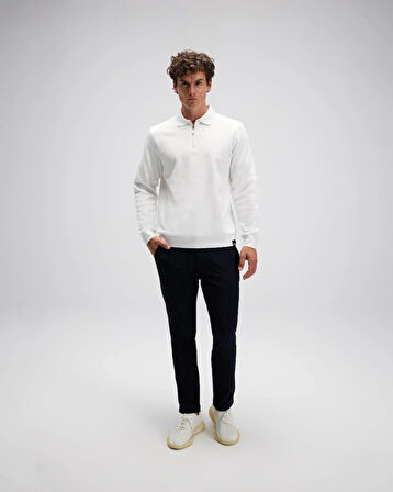 ELLESSE EM602-BG Erkek Bej Yarım Fermuarlı Polo Sweat