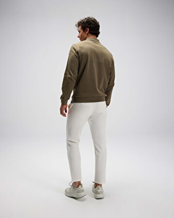 ELLESSE EM602-KH Erkek Haki Yarım Fermuarlı Polo Sweat