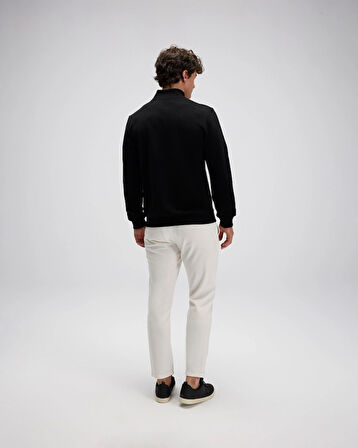 Ellesse EM603-BK Erkek Yarım Fermuarlı Siyah Sweat