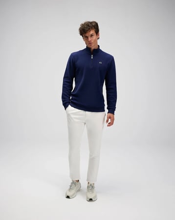 Ellesse EM603-NV Erkek Yarım Fermuarlı Lacivert Sweat