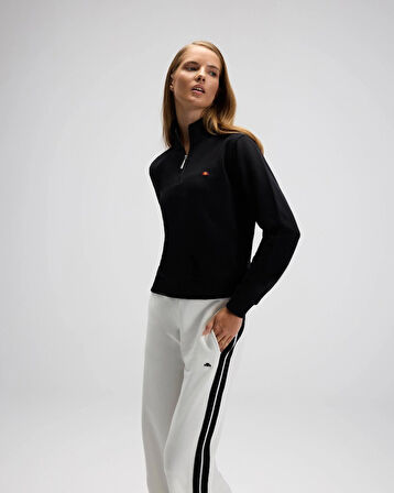 Ellesse EF557-BK Kadın Siyah Yarı Fermuarlı Sweat