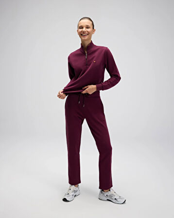 Ellesse EF557-BRD Kadın Bordo Yarı Fermuarlı Sweat