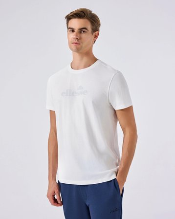 Ellesse Erkek Tişört 6SM5017-OF Erkek Bisiklet Yaka Beyaz Tişört