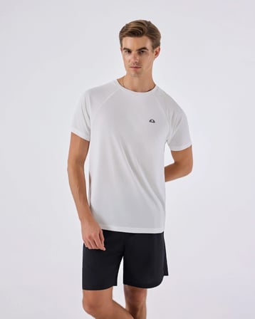Ellesse 6SM5036-OF Erkek Spor Tişört - Kırık Beyaz