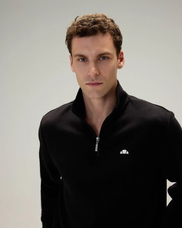 Ellesse 5WM1603-BK Erkek Yarım Fermuarlı Sweat Siyah