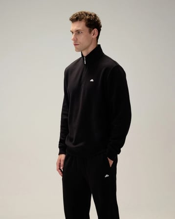 Ellesse 5WM1603-BK Erkek Yarım Fermuarlı Sweat Siyah
