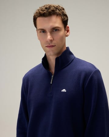 Ellesse 5WM1603-NV Erkek Yarım Fermuarlı Sweat Lacivert