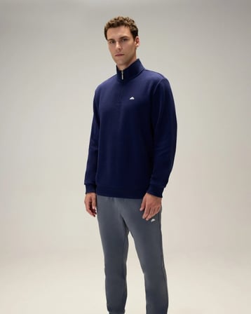 Ellesse 5WM1603-NV Erkek Yarım Fermuarlı Sweat Lacivert