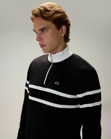 Ellesse 5WM1619-BK Erkek Yarım Fermuarlı Sweat Siyah
