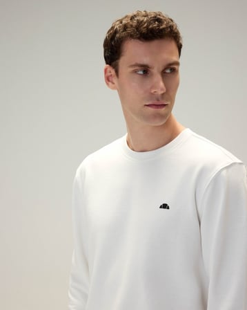 Ellesse 5WM3556-OF Erkek Sweat Kırık Beyaz