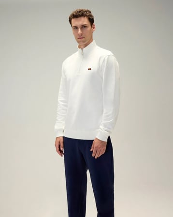 Ellesse 5WM3580-OF Erkek Sweat Kırık Beyaz