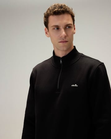 Ellesse 6WM1010-BK Erkek Fermuarlı Sweat Siyah