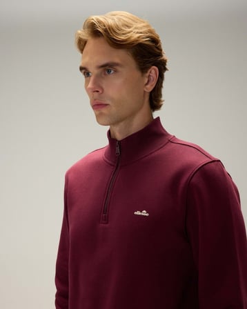 Ellesse 6WM1010-BRD Erkek Fermuarlı Sweat Bordo