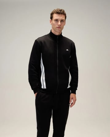 Ellesse 6WM1022-BK Erkek Fermuarlı Sweat Siyah