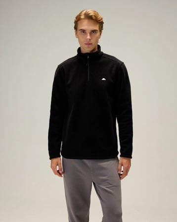 Ellesse 6WM1023-BK Erkek Yarım Fermuarlı Polar Siyah