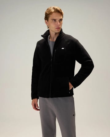 Ellesse 6WM1024-BK Erkek Fermuarlı Polar Ceket Siyah