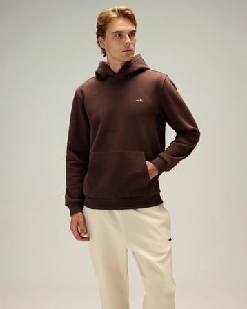 Ellesse 6WM2005-BRW Erkek Kapüşonlu Sweat Kahverengi
