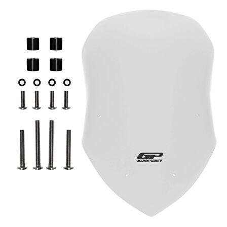 Gp Kompozit Siperlik Tur Camı Şeffaf 65 Cm Yamaha X-max 250 300 400  2018-2023