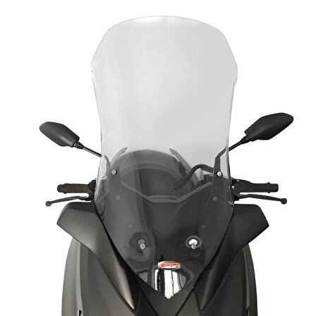 Gp Kompozit Siperlik Tur Camı Şeffaf 65 Cm Yamaha X-max 250 300 400  2018-2023