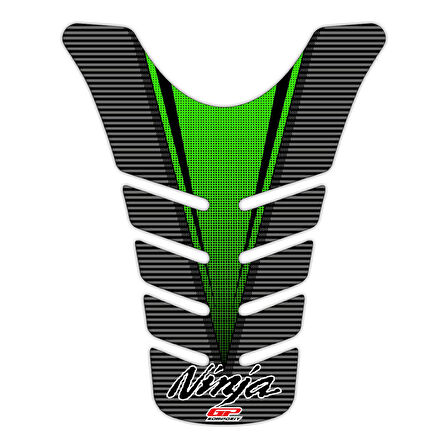 GP Kompozit Kawasaki Ninja 250 SL 2015 - 2016 Uyumlu Tank Pad Yeşil