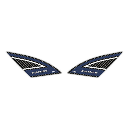GP Kompozit Yamaha NMAX 125 / 155 2021-2024 Uyumlu Yan Pad Mavi