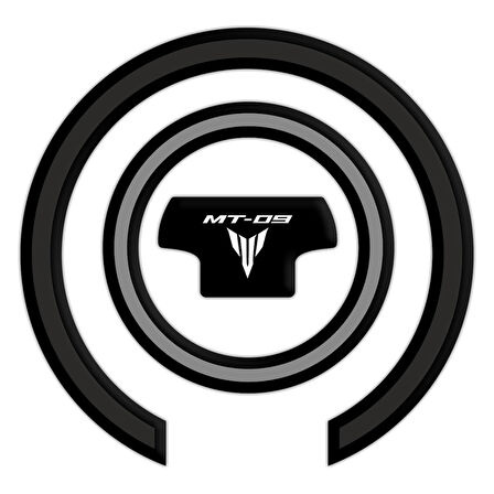 GP Kompozit Yamaha MT-09 2021-2023 Uyumlu Tank Pad Seti Siyah