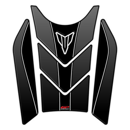 GP Kompozit Yamaha MT-07 2021-2024 Uyumlu Tank Pad Seti Siyah
