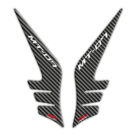 GP Kompozit Yamaha MT-07 2014-2017 Uyumlu Yan Pad Seti Siyah-Karbon