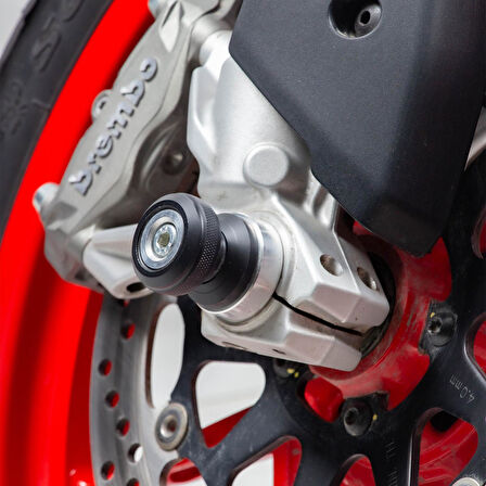 GP Kompozit Ducati Multistrada V2 2022-2023 Uyumlu Uyumlu Aks Koruma Takozu Seti Siyah