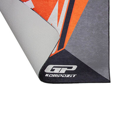 GP Kompozit KTM Universal Motosiklet Halısı Siyah-Turuncu
