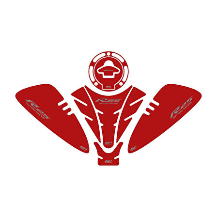 GP Kompozit Yamaha R25 2019-2024 Uyumlu Tank Pad Seti Kırmızı