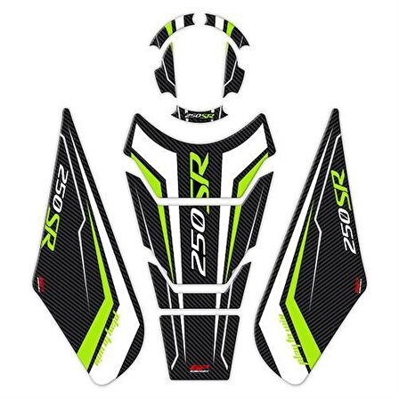 GP Kompozit CF Moto 250 SR 2020-2023 Uyumlu Tank Pad Seti Sarı