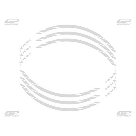 GP Kompozit Yamaha XMAX 2004-2022 Uyumlu Jant Şeridi Reflektif Gri