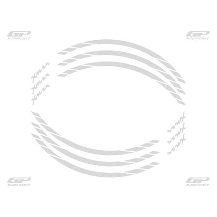 GP Kompozit Yamaha XMAX 2004-2022 Uyumlu Jant Şeridi Reflektif Gri