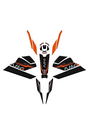 Cf Moto 250 Nk 2023 Uyumlu Full Pad Seti Turuncu