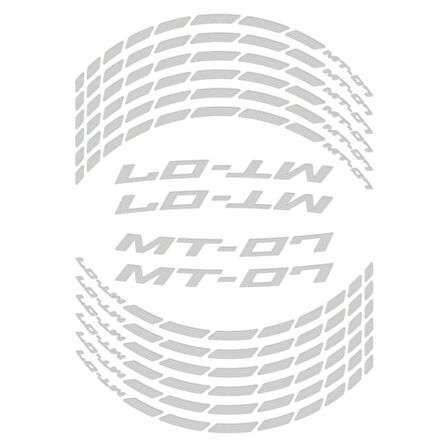 GP Kompozit Yamaha MT-07 2014-2023 Uyumlu Jant Şeridi Reflektif Gri