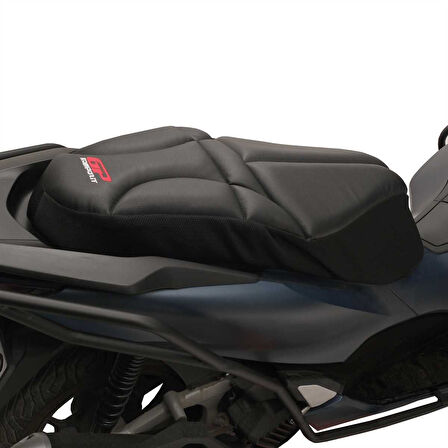 GP Kompozit Honda PCX 125 / 150 2014-2025 Uyumlu Fileli Motosiklet Konfor Sele Kılıfı Siyah