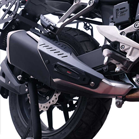 GP Kompozit Honda NX 500 2025 Uyumlu Egzoz Koruma Kapağı Siyah
