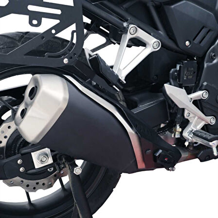 GP Kompozit Honda NX 500 2025 Uyumlu Egzoz Koruma Kapağı Siyah