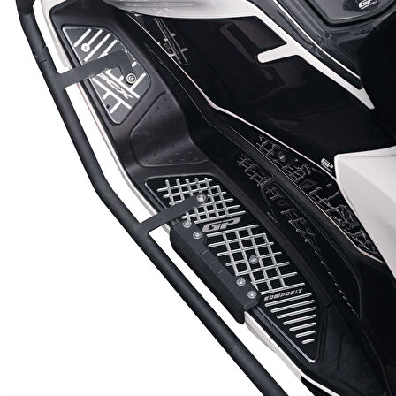 GP Kompozit Honda PCX 125 2025 Uyumlu Basamak Alüminyum Siyah