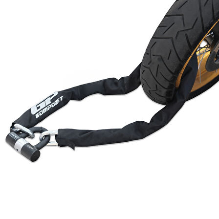 GP Kompozit Universal 2 mt 10 mm Kesilmez Motosiklet Zinciri ve Kilidi