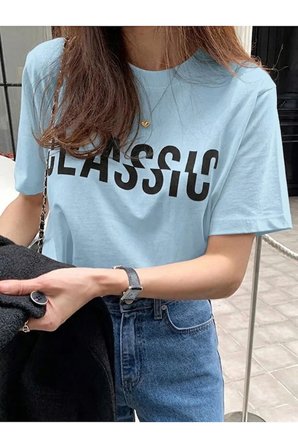 Unisex Classical Baskılı Tasarım Tshirt