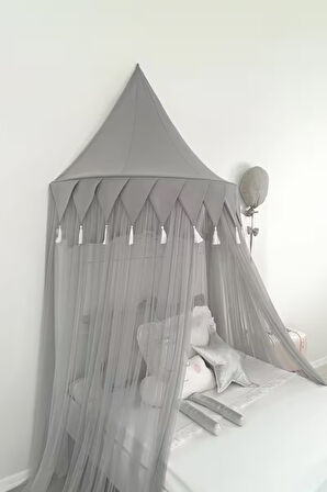 Pamuka Duvar Tentesi 120 Cm Gri