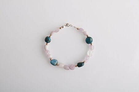 Sarel, Apatit-Pembe Gül Kuvars Doğaltaş Bileklik