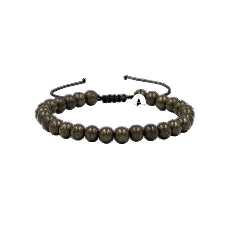 Pirit 6mm Merdiven Kapama Doğal Taş Bileklik