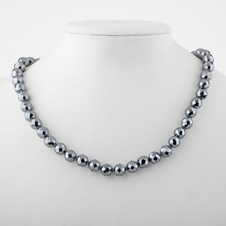 Trehartz 8 mm Düğümlü Doğal Taş Kolye